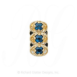 GS069 S - 14 Karat Gold Sapphire Slide 